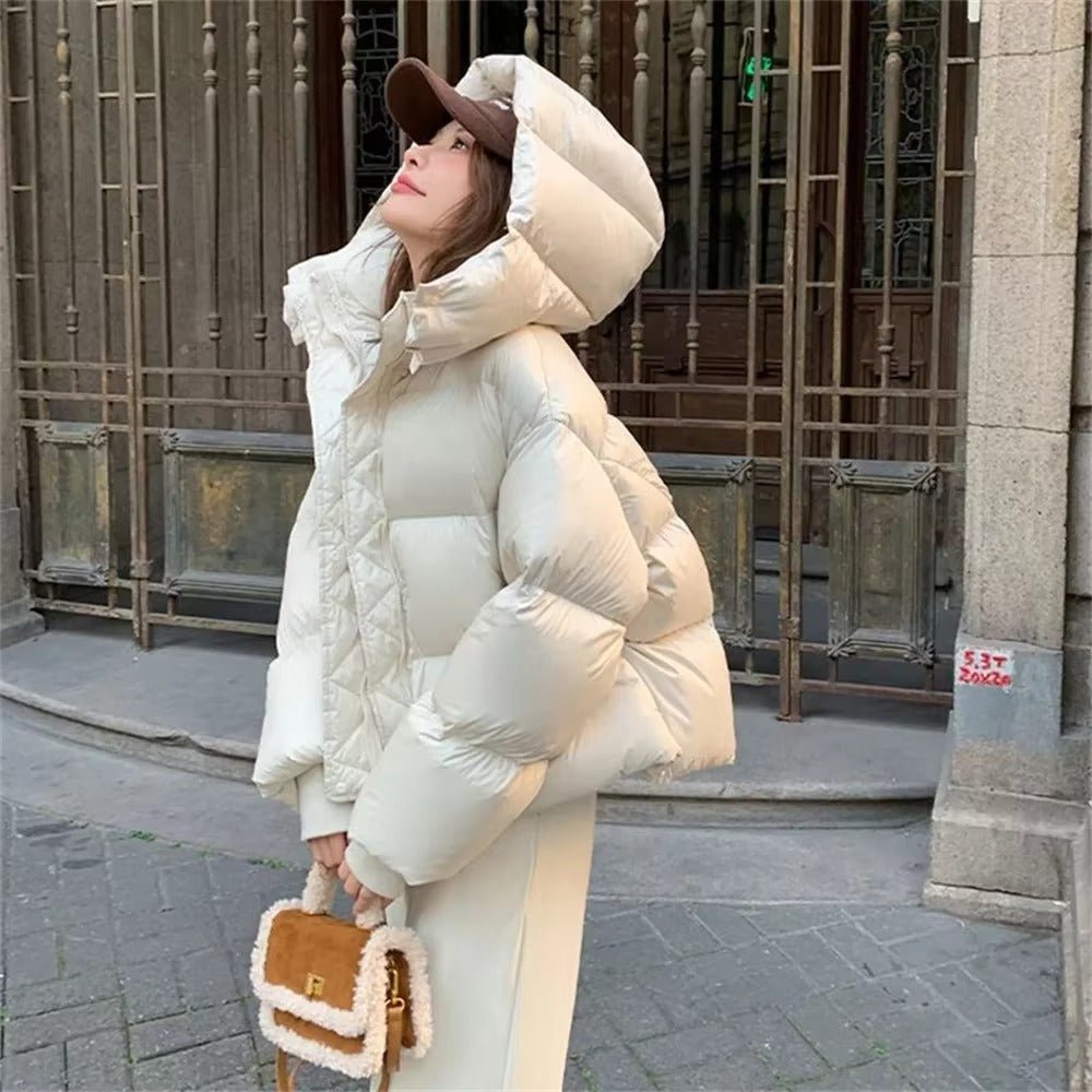 Adaure dicke Steppjacke mit Kapuze