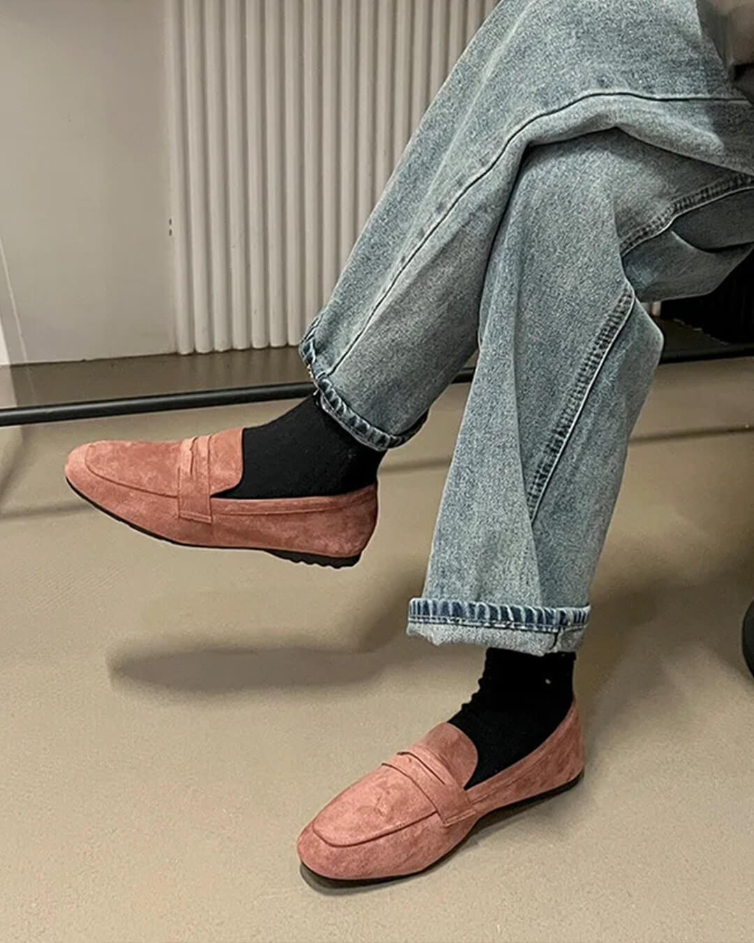 Adira Veloursleder-Slipper