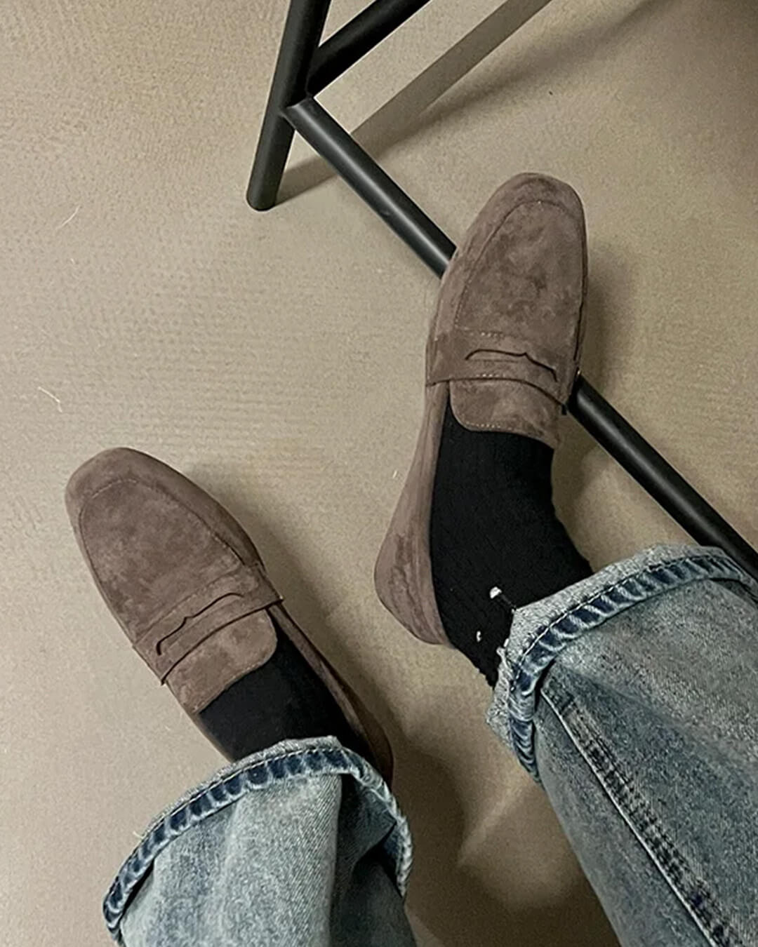 Adira Veloursleder-Slipper