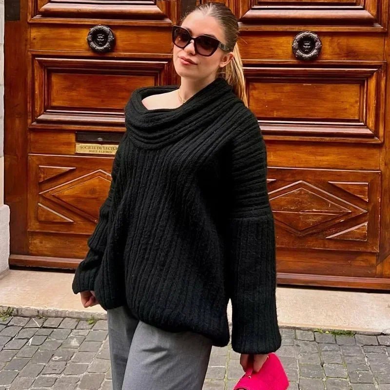Aelwen Strickpullover mit schulterfreiem Ausschnitt