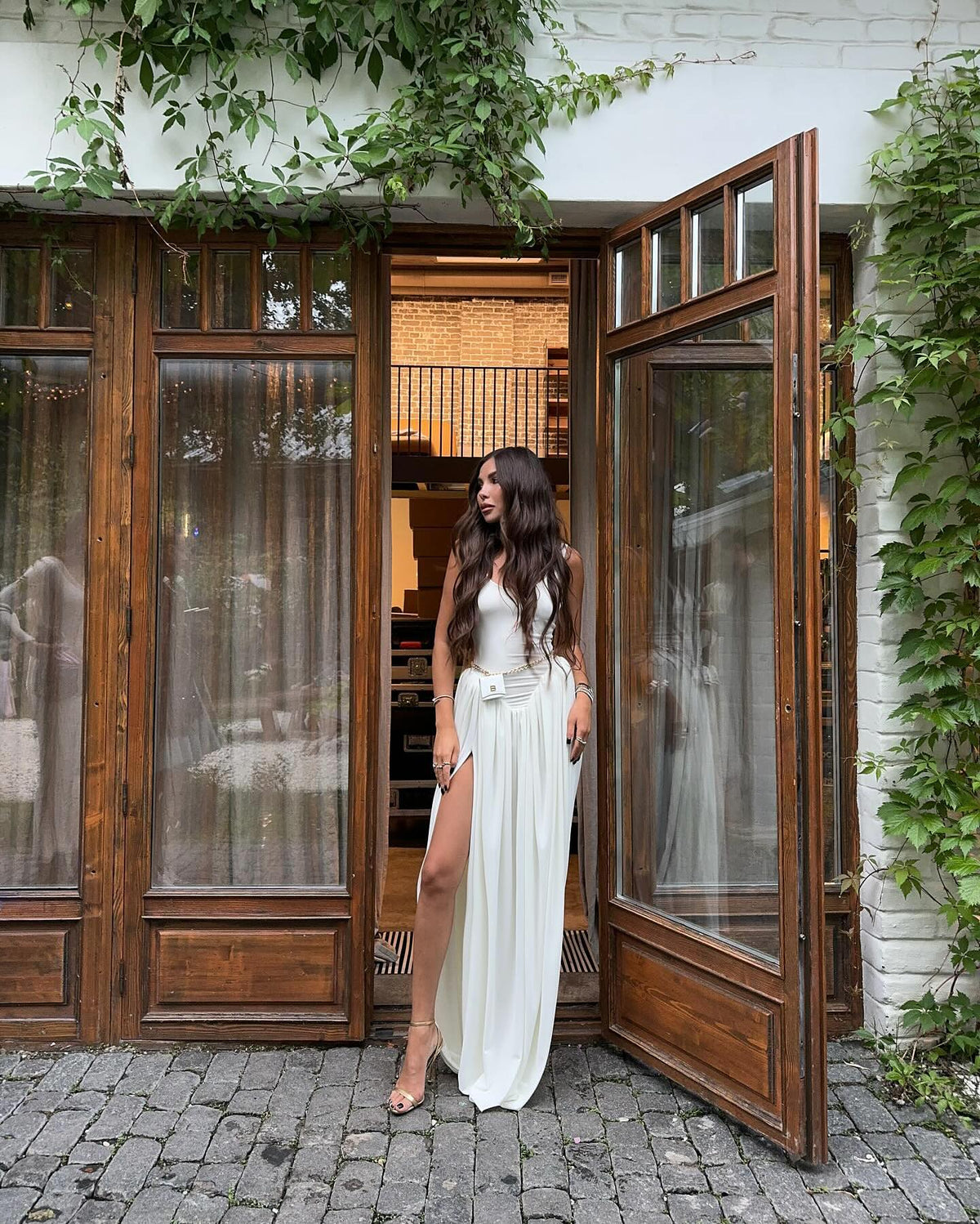 Aerin Maxikleid mit hohem Schlitz