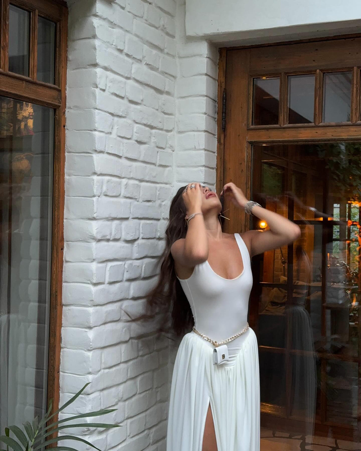 Aerin Maxikleid mit hohem Schlitz
