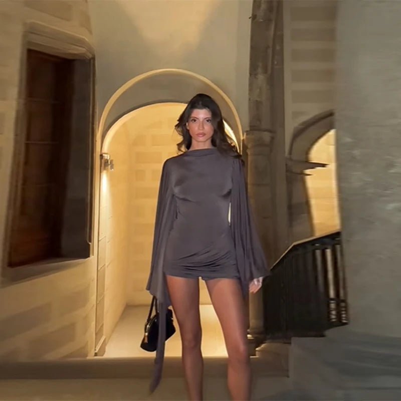 Aheda Jumpsuit mit Drapierung und Fledermausärmeln