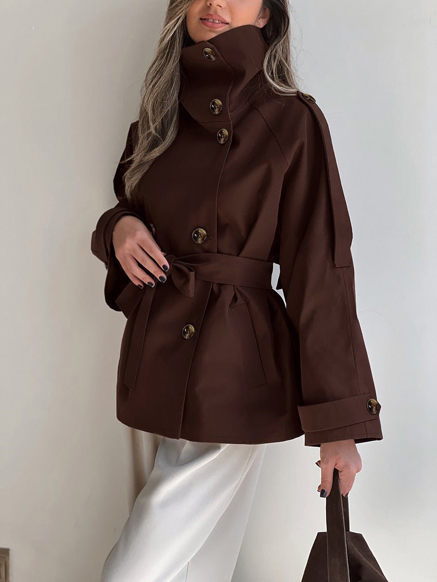 Aida verkürzter Trenchcoat mit Schnürung