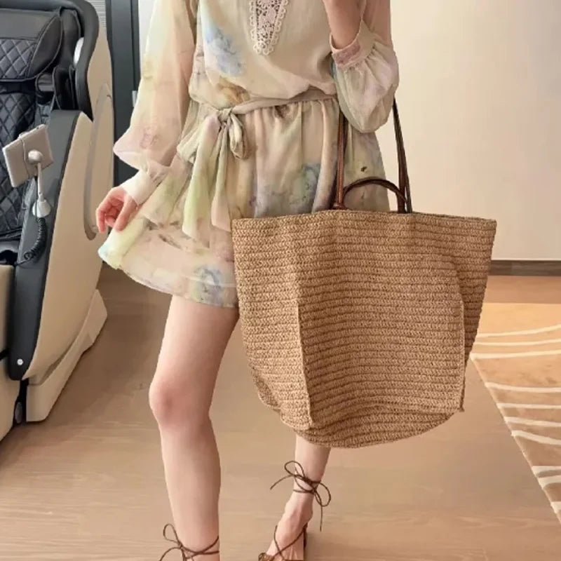 Aimee handgeflochtener Shopper aus Stroh