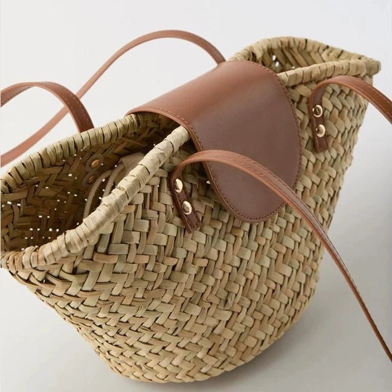Aisea geflochtene Schultertasche aus Rattan