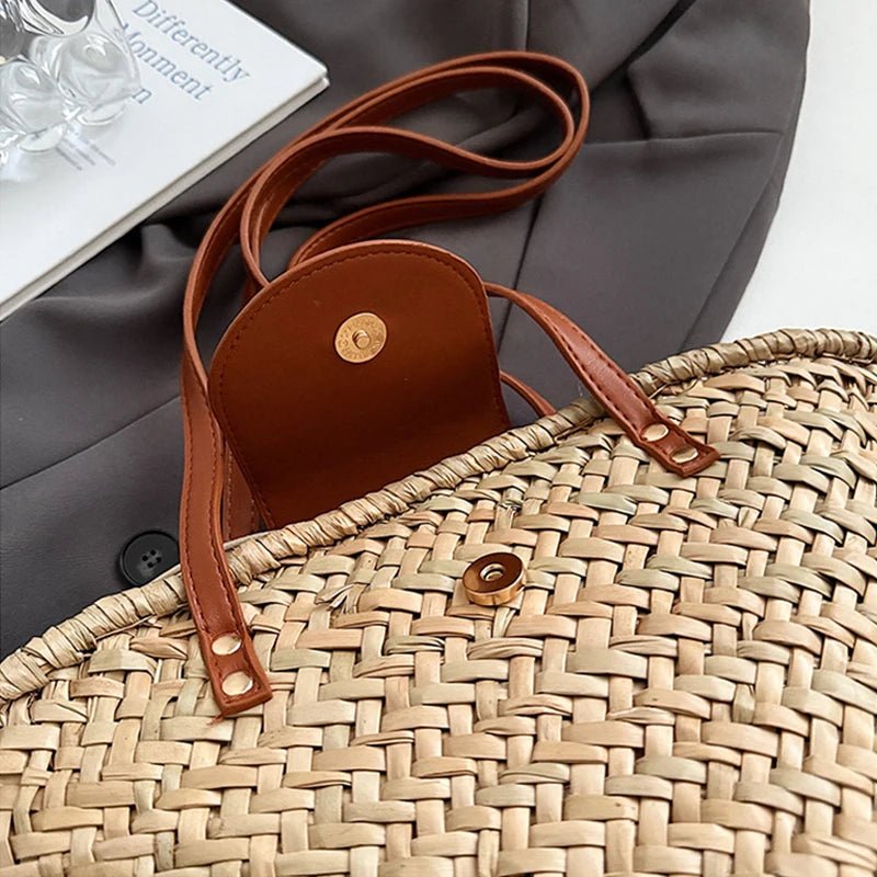Aisea geflochtene Schultertasche aus Rattan