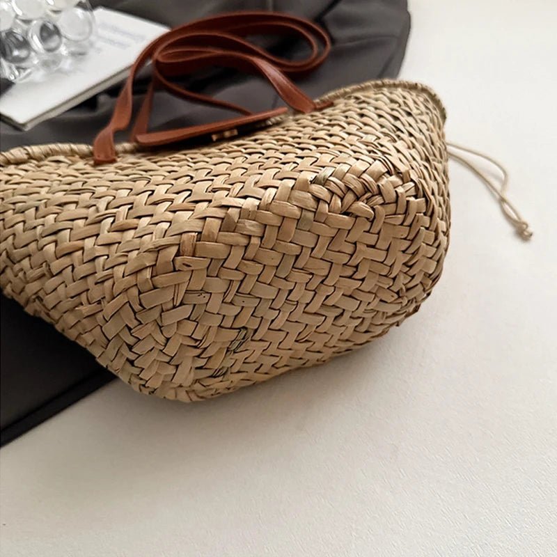 Aisea geflochtene Schultertasche aus Rattan