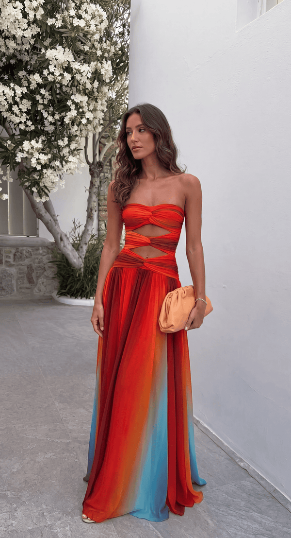 Aiselta Maxikleid mit Knotendetail