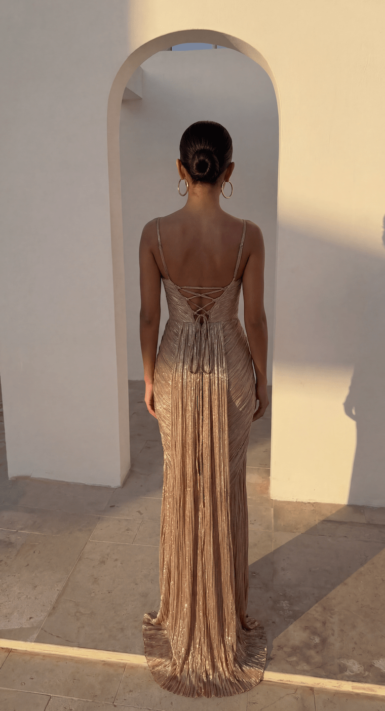 Aisena Korsett-Plisseekleid