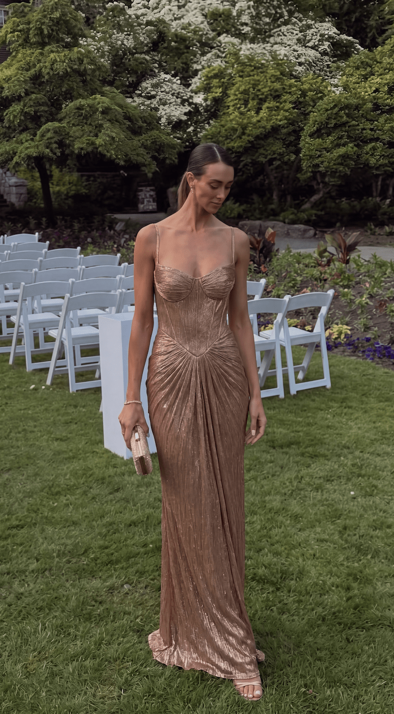Aisena Korsett-Plisseekleid