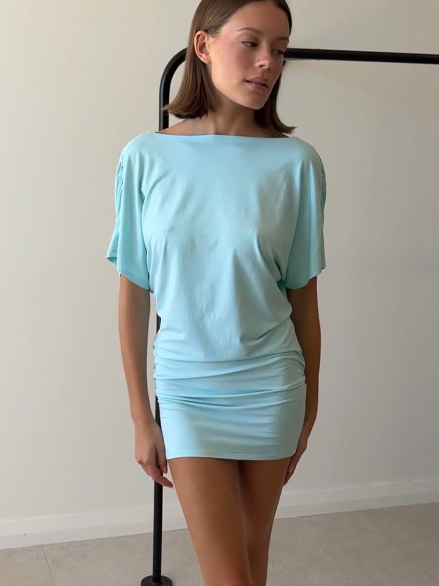 Aishla gerafftes Minikleid