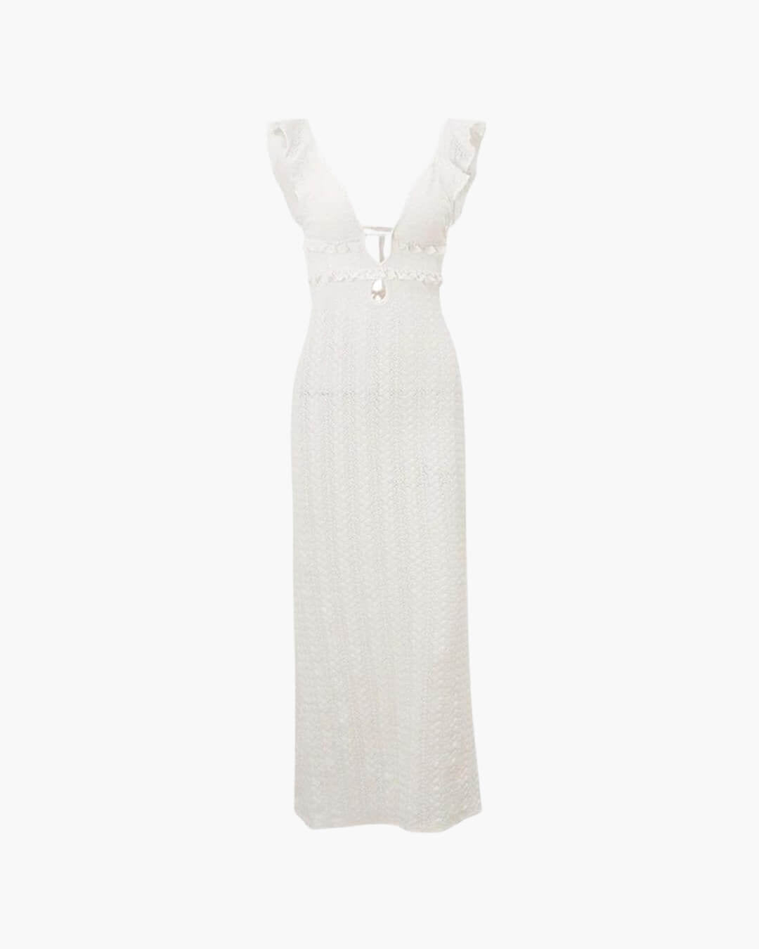 Aisin Spitzen-Maxikleid mit tiefem Ausschnitt