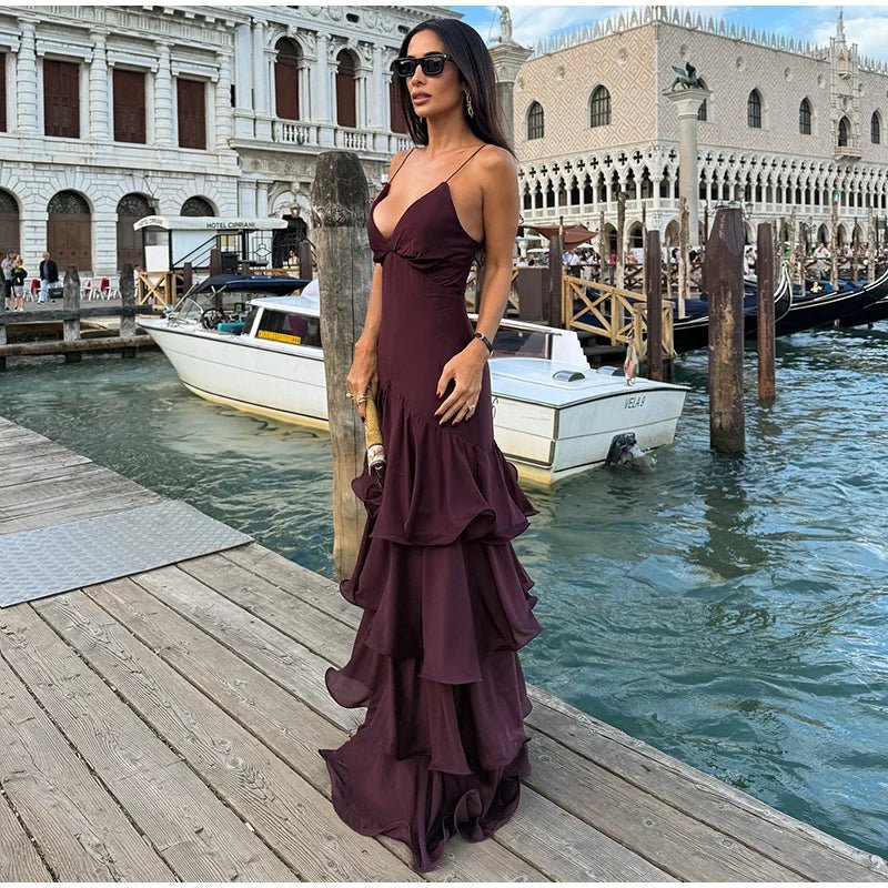 Aisley Trägerkleid mit Rüschen