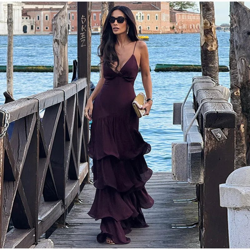Aisley Trägerkleid mit Rüschen