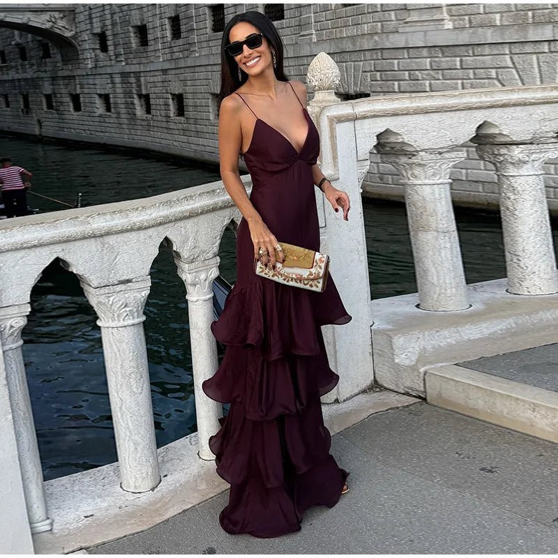 Aisley Trägerkleid mit Rüschen