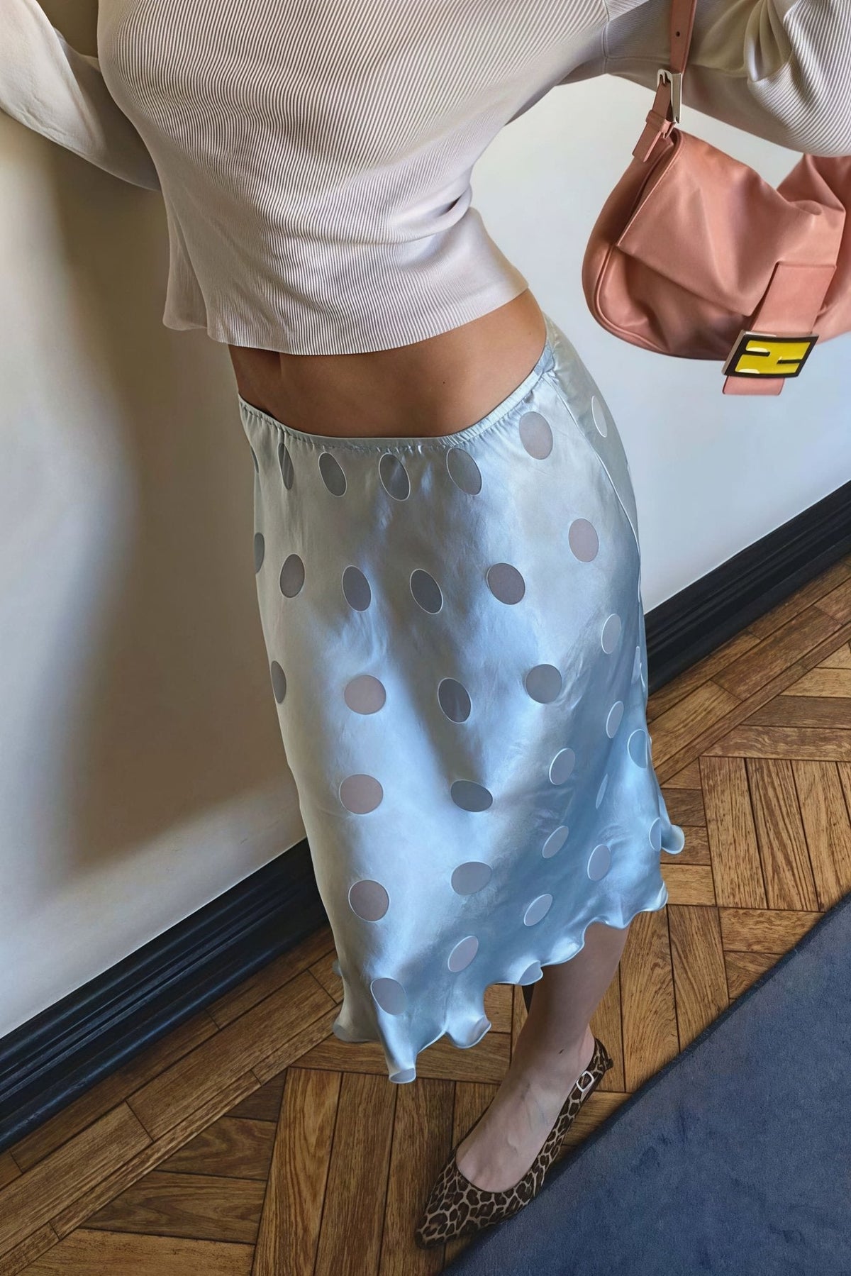 Aislinne transparenter Rock mit Tupfenmuster
