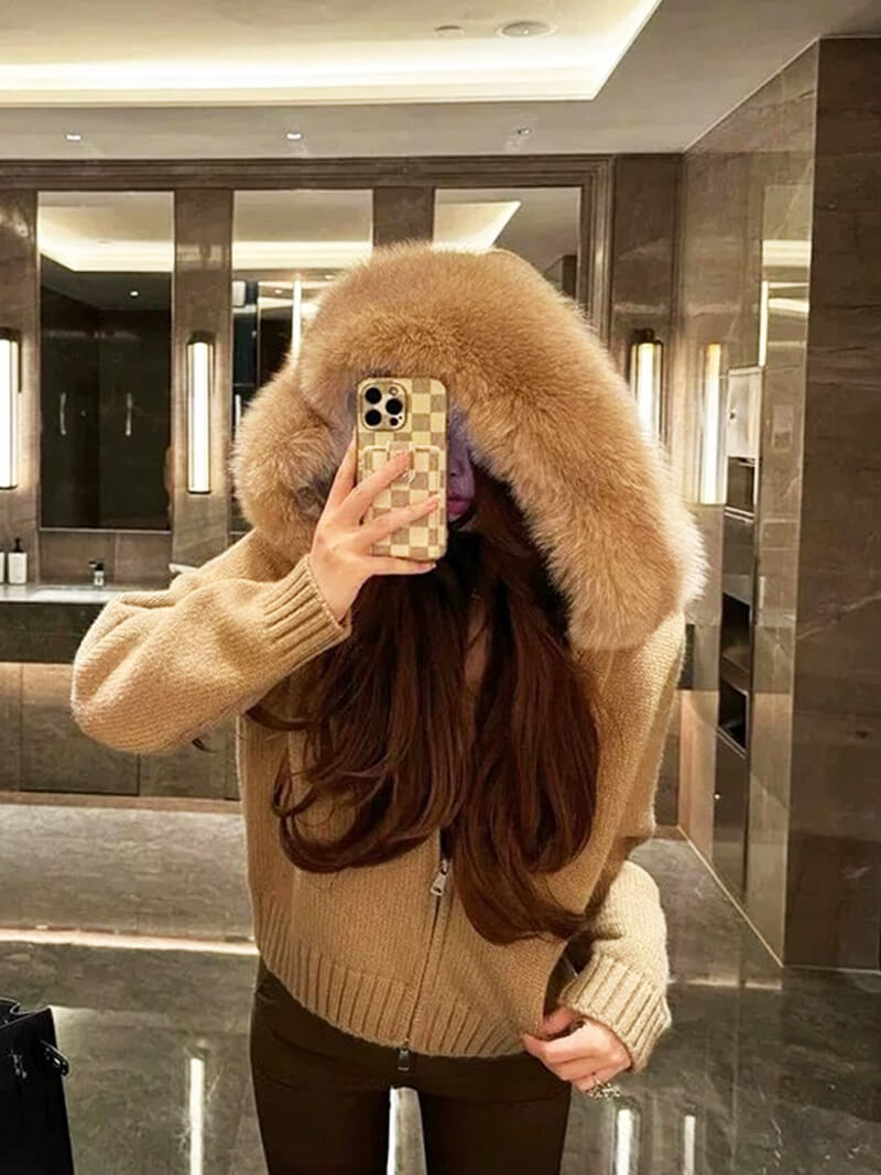 Alison Jacke aus Kunstpelz