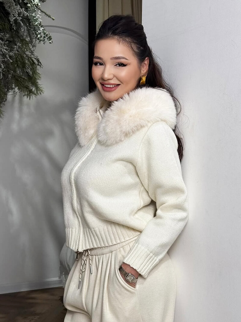 Alison Jacke aus Kunstpelz