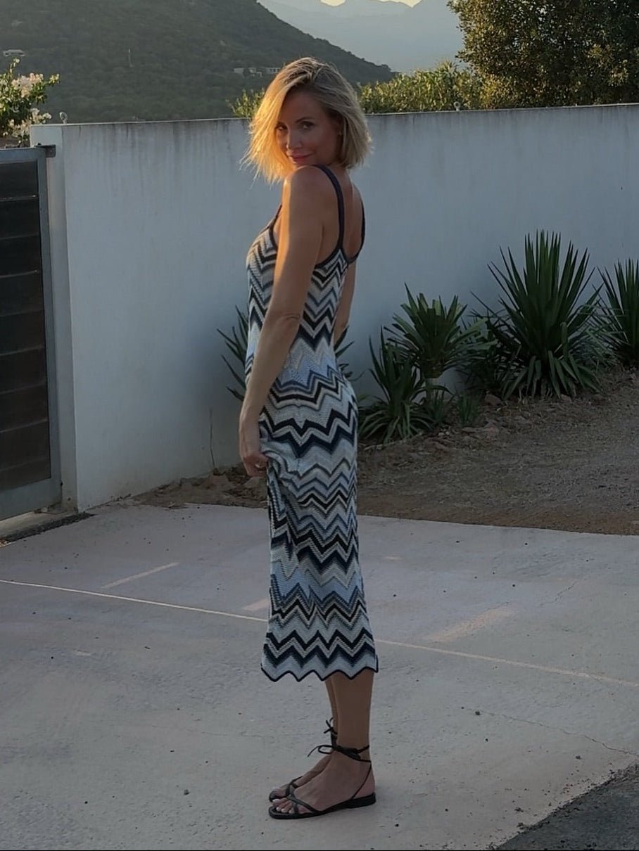 Allegra gehäkeltes Cover-up-Kleid mit Schlitz