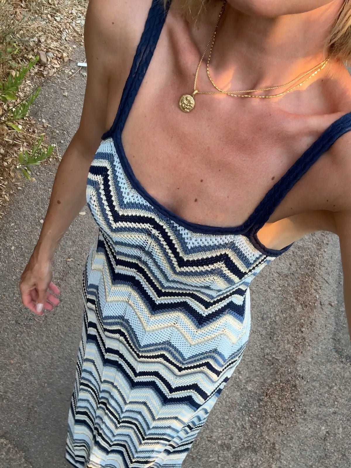 Allegra gehäkeltes Cover-up-Kleid mit Schlitz