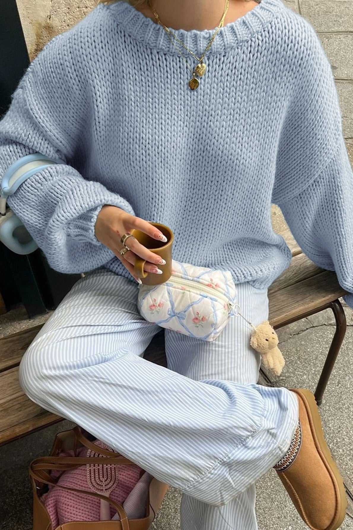 Amanda Layering-Pullover mit Rundhalsausschnitt