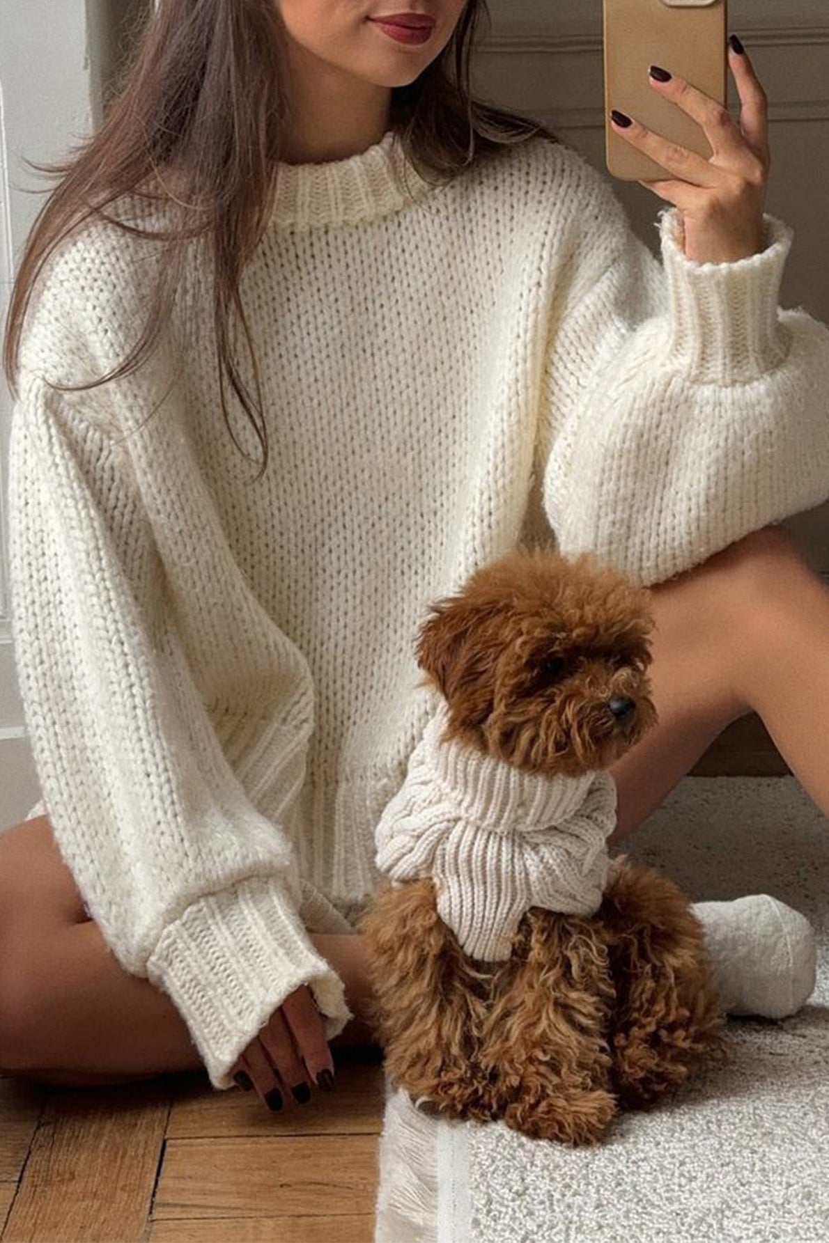 Amanda Layering-Pullover mit Rundhalsausschnitt