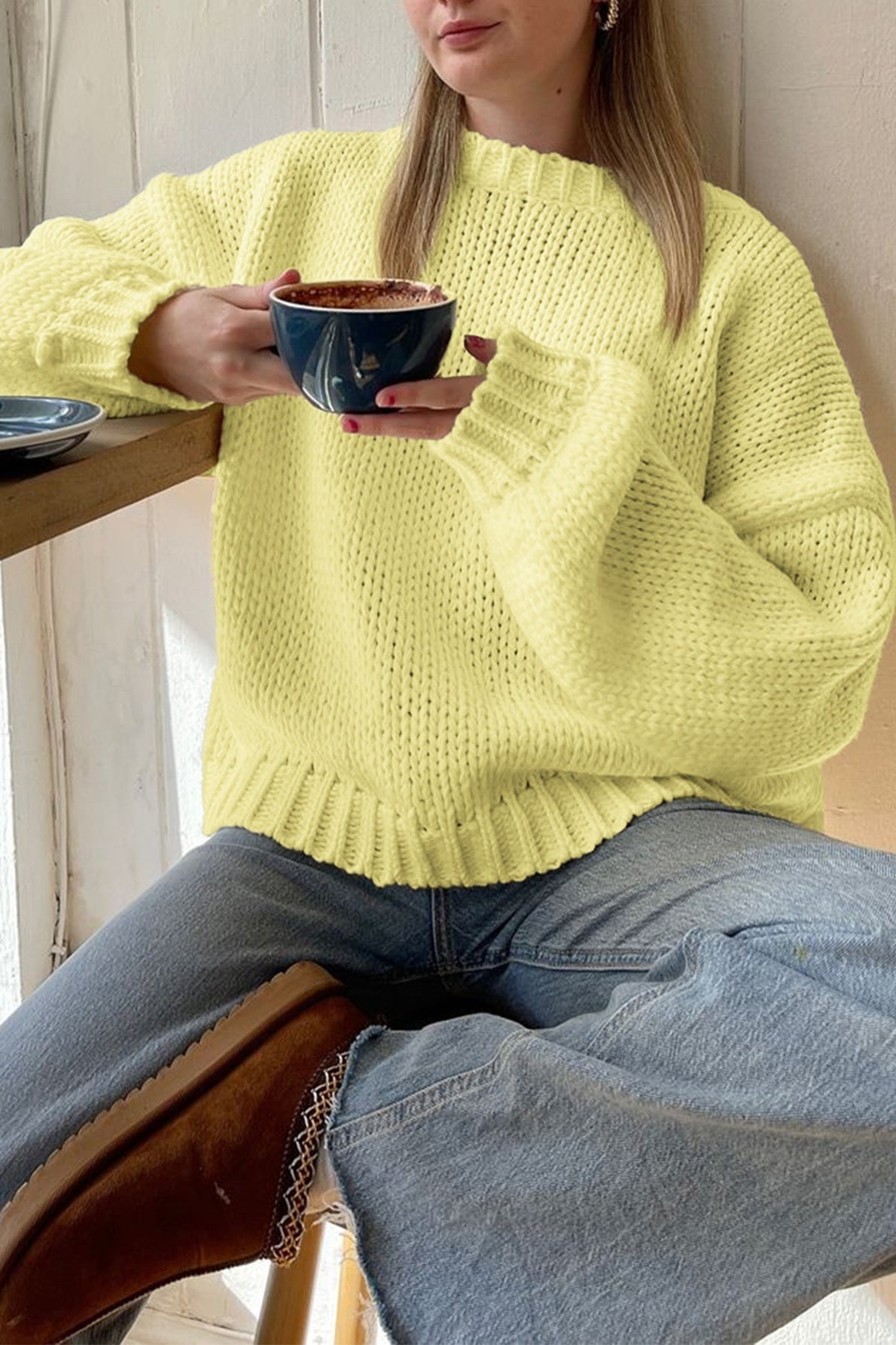 Amanda Layering-Pullover mit Rundhalsausschnitt