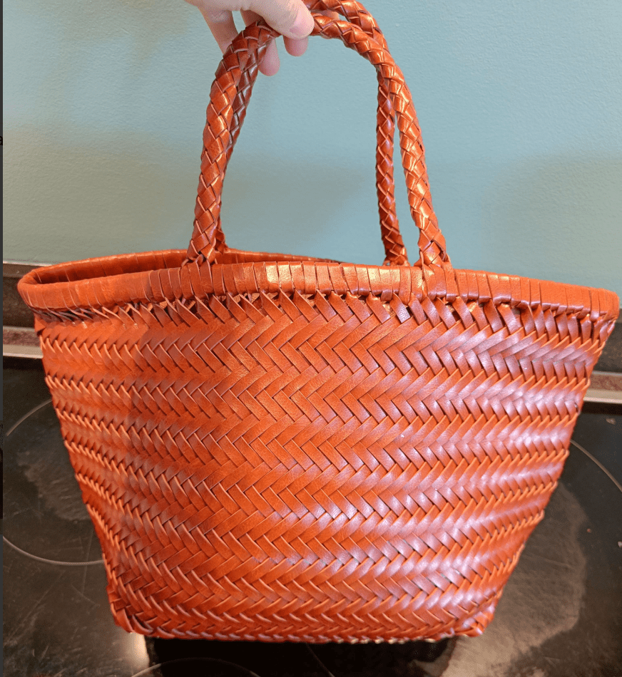 Anais Handgewebte Ledertasche