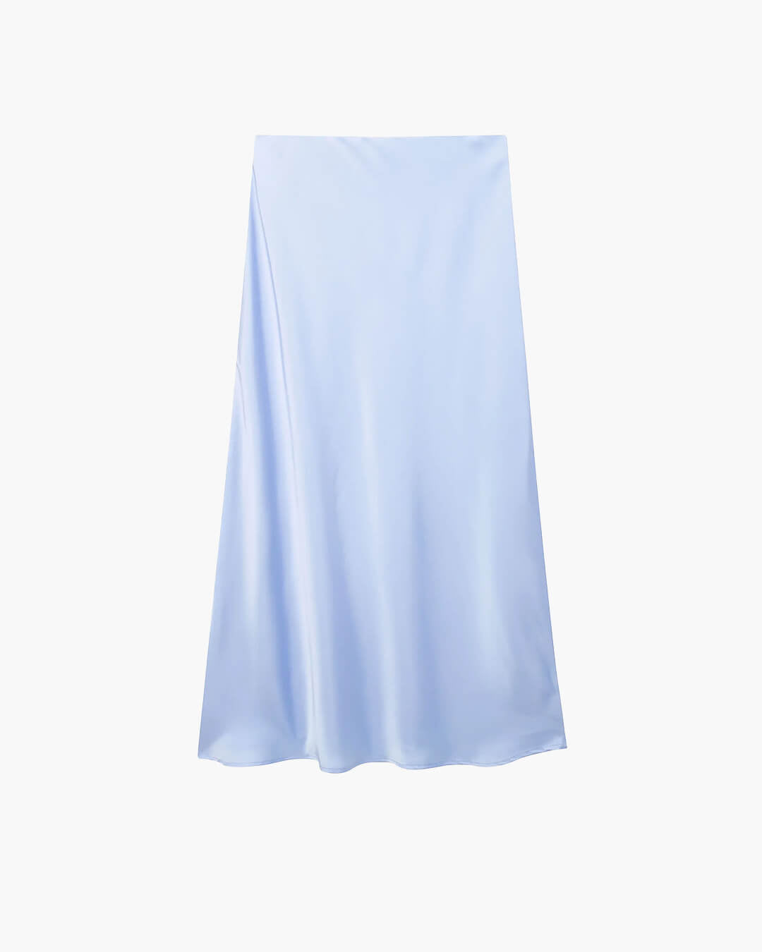 Anais Schwarzer Satin-Midirock mit hoher Taille