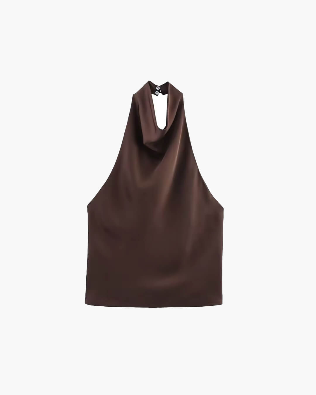 Anastasia Satin-Top mit Neckholder und rückenfreiem Design