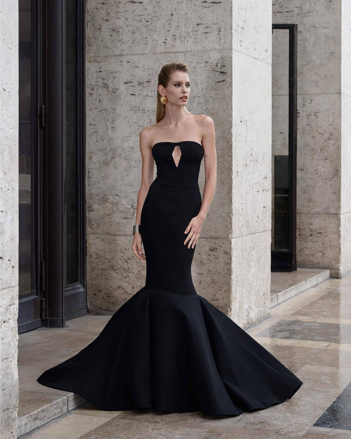 Anika trägerloses Meerjungfrauen-Maxikleid