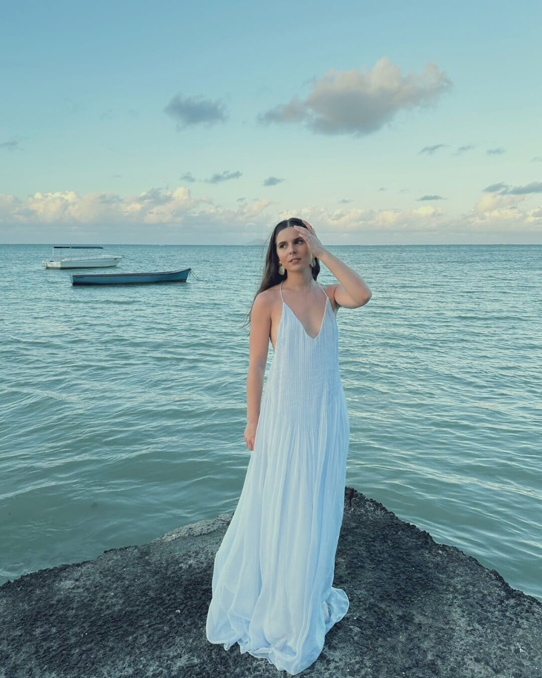 Anna Maxikleid mit offenem Rücken