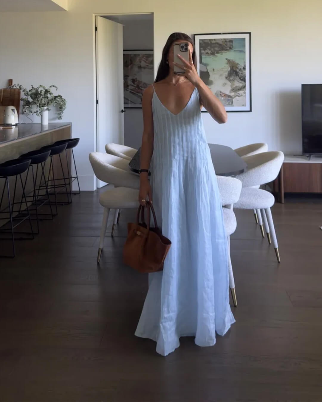 Anna Maxikleid mit offenem Rücken