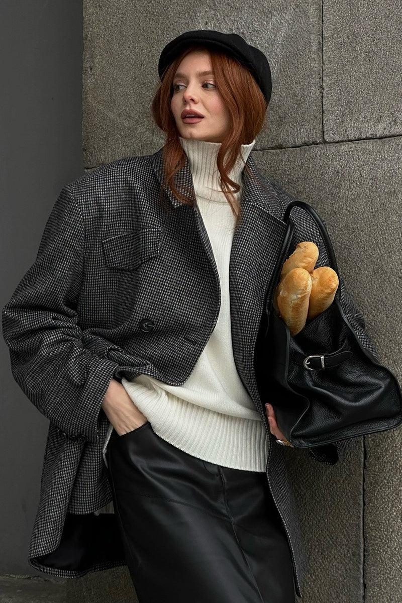 Anna Structured Tweed Coat