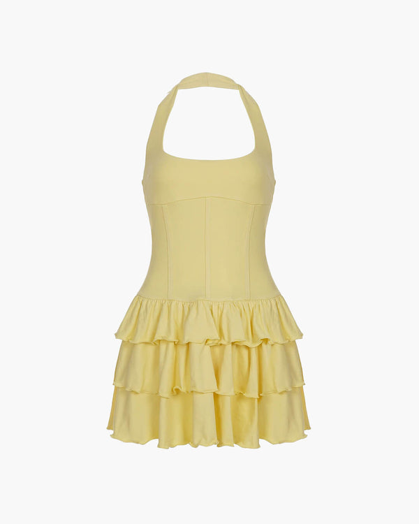 Annie Square-Neck A-Line Cake Skirt Dress