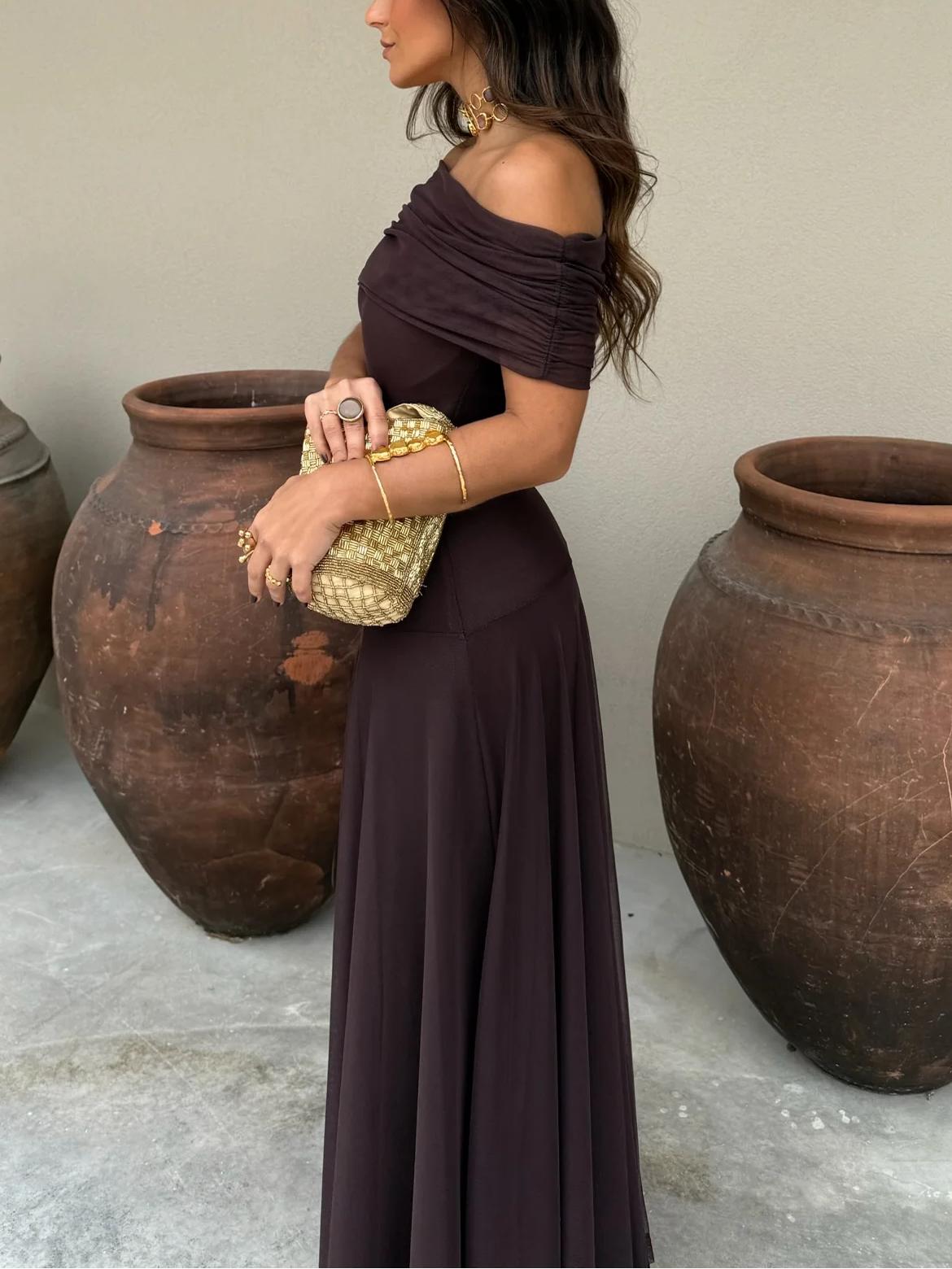 Anya Drapiertes Maxikleid