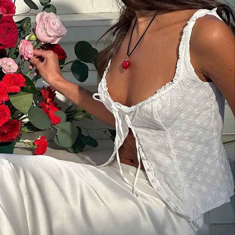 Araceli Tanktop zum Schnüren