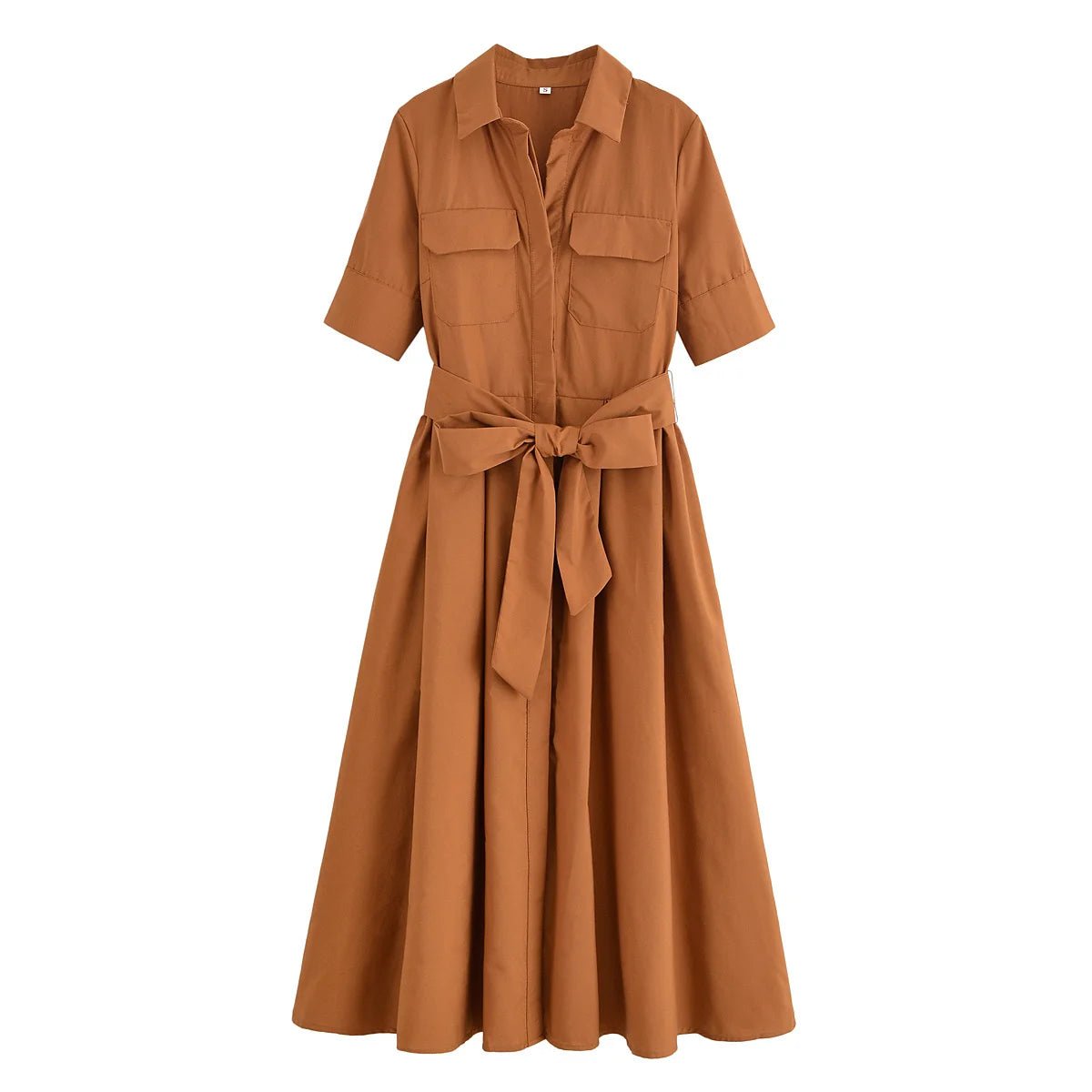 Ariane Hemdblusenkleid in Midi-Länge mit Gürtel