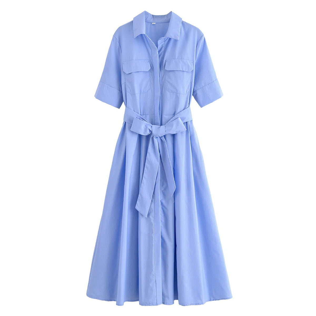 Ariane Hemdblusenkleid in Midi-Länge mit Gürtel