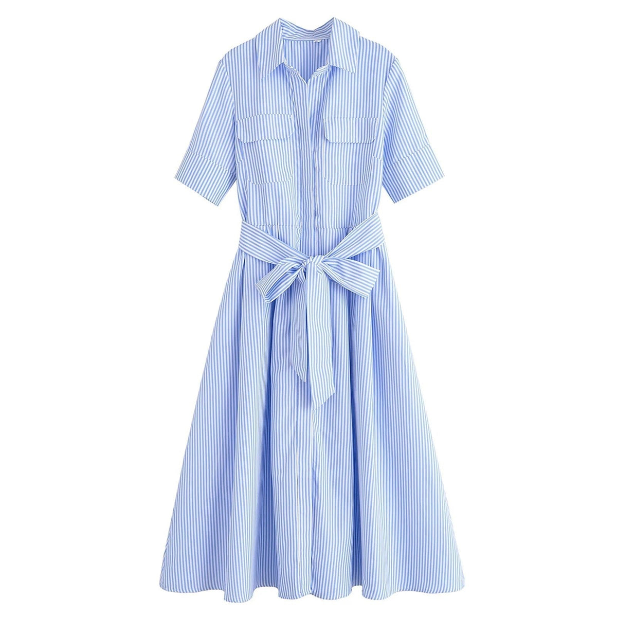 Ariane Hemdblusenkleid in Midi-Länge mit Gürtel