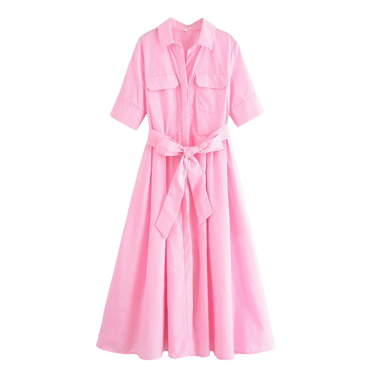 Ariane Hemdblusenkleid in Midi-Länge mit Gürtel