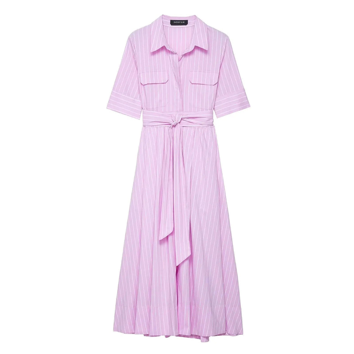 Ariane Hemdblusenkleid in Midi-Länge mit Gürtel