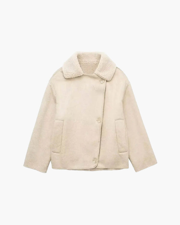 Arianne Kunstlederjacke mit Lammfellimitat