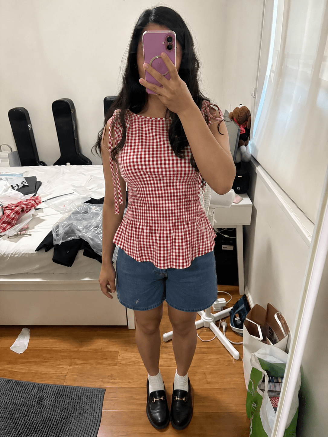 Audrey Vintage-Gingham-Bluse