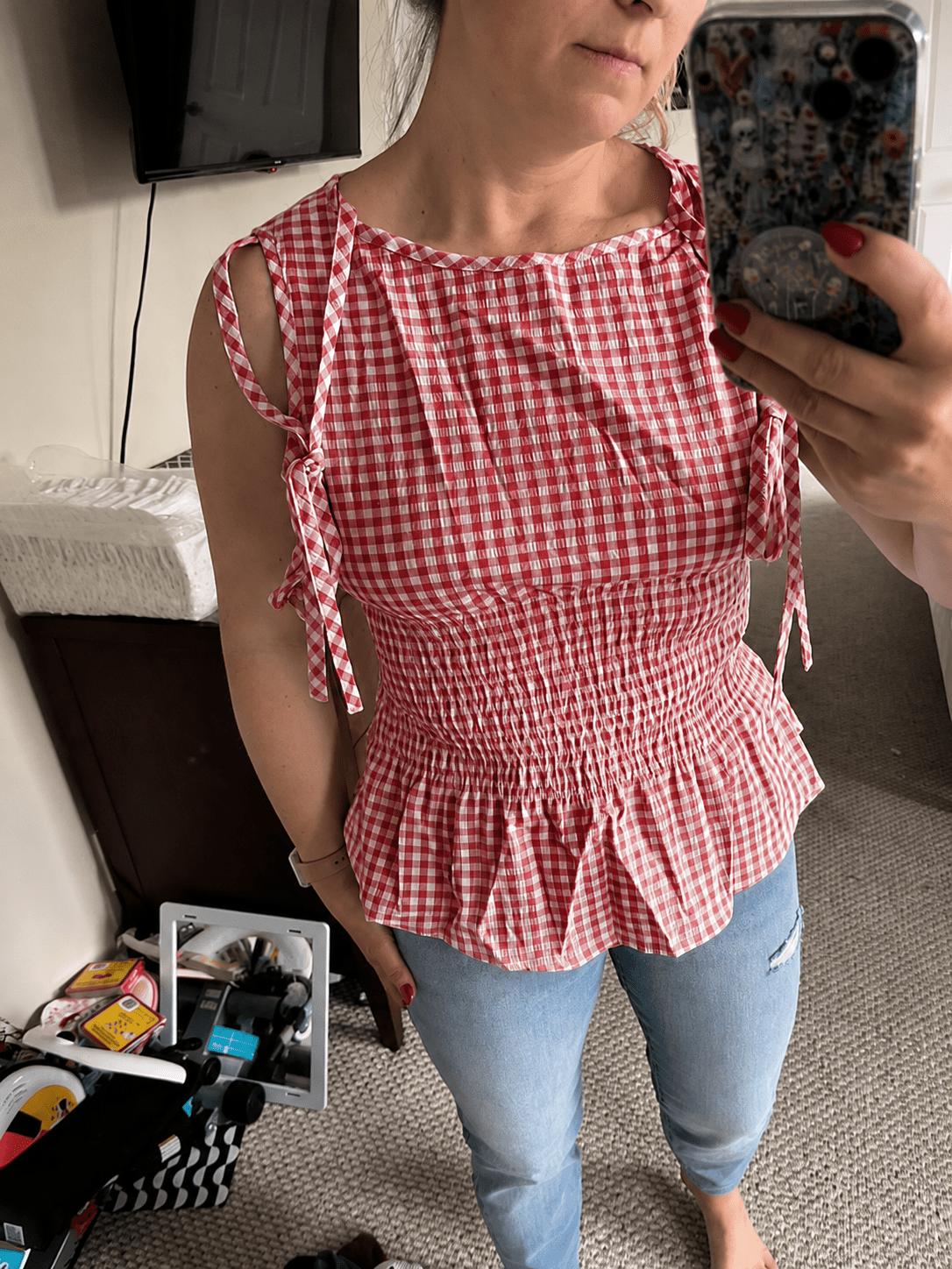 Audrey Vintage-Gingham-Bluse