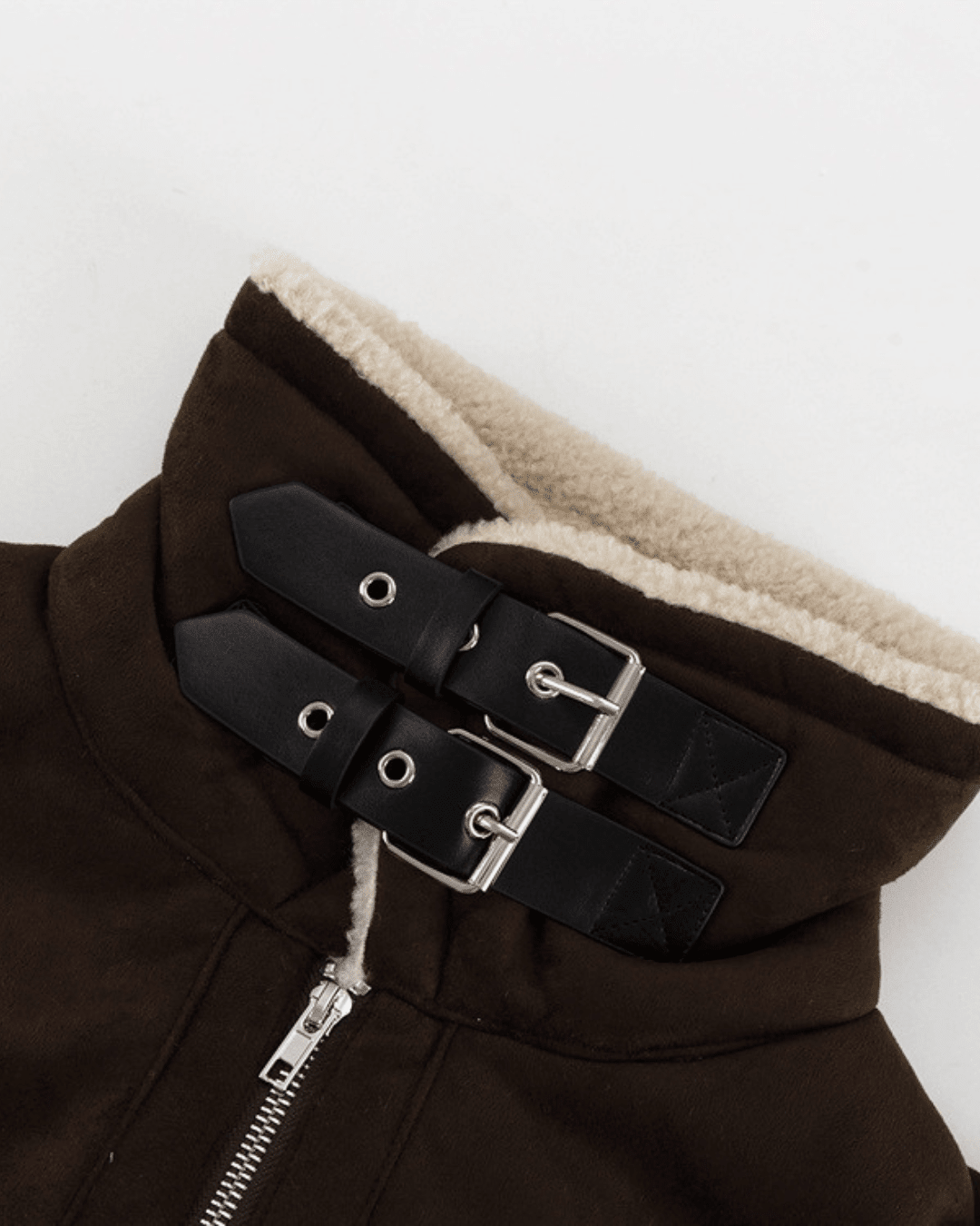Aurora Jacke aus Velourslederimitat und Kunstleder