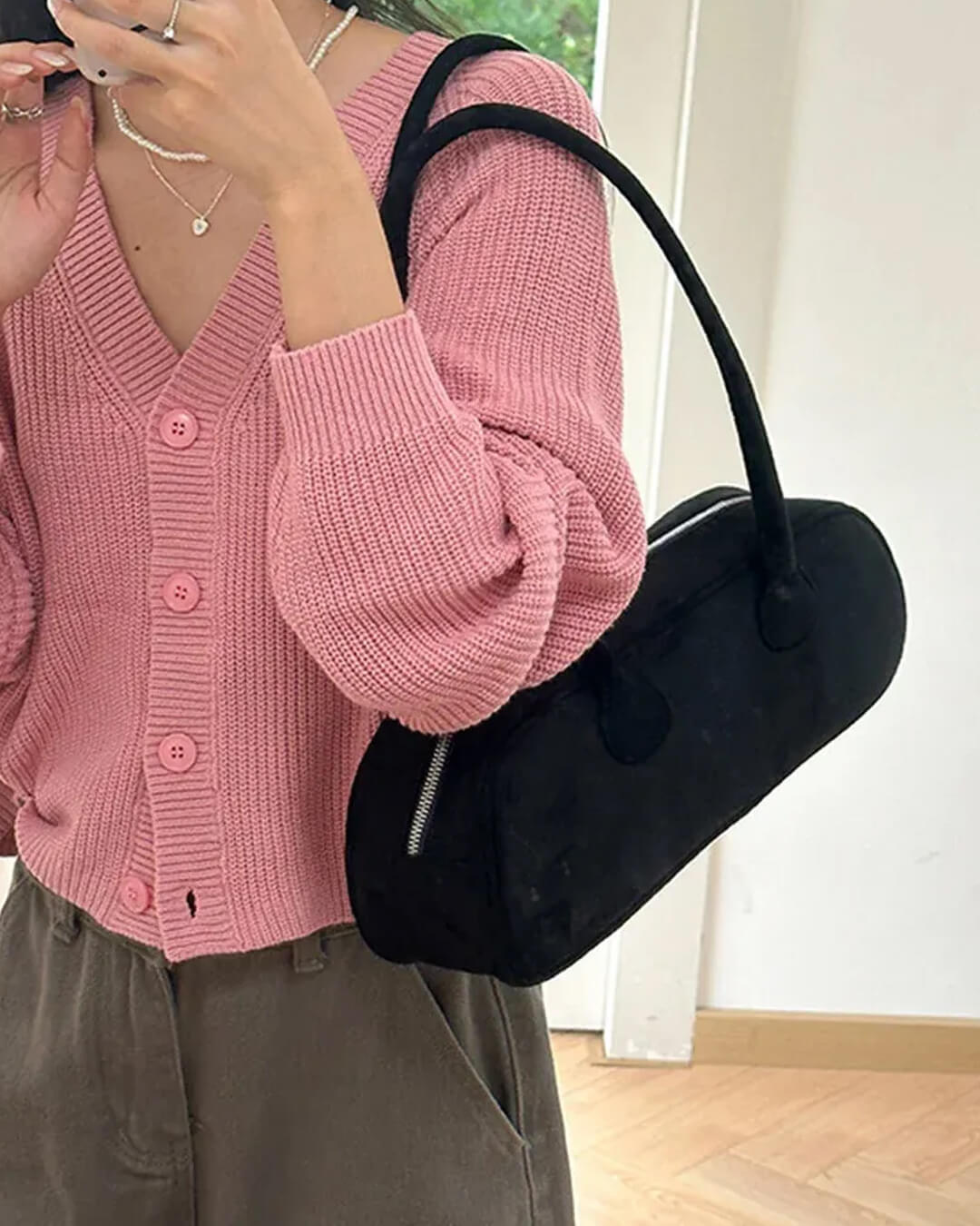 Aveline Tasche aus veganem Wildleder