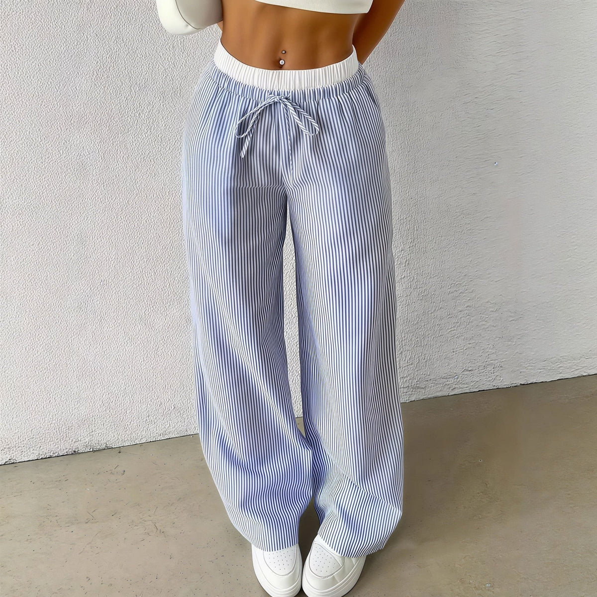 Beatrice Gestreifte gerade Freizeithose