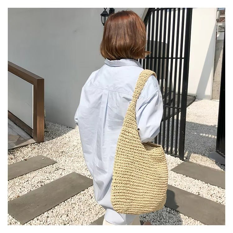 Beatrice Tote-Bag aus gewebtem Rattan